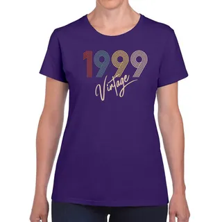 Limited Vintage 1999 Women's Birthday T-Shirt – Purple