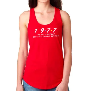 Not Perfect But Limited 1977 Women's Racerback Tank – Red