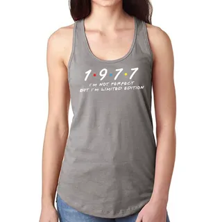 Not Perfect But Limited 1977 Women's Racerback Tank – Dark Heather