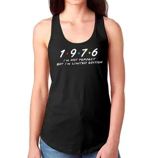 Not Perfect But Limited 1976 Women's Racerback Tank – Black