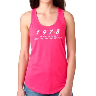 Not Perfect But Limited 1978 Women's Racerback Tank – Pink
