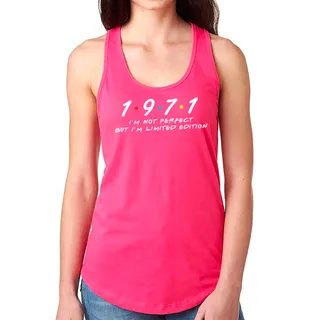 Not Perfect But Limited 1971 Women's Racerback Tank – Pink