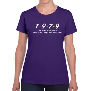 Not Perfect But Limited Edition 1979 Women's Birthday T-Shirt – Purple