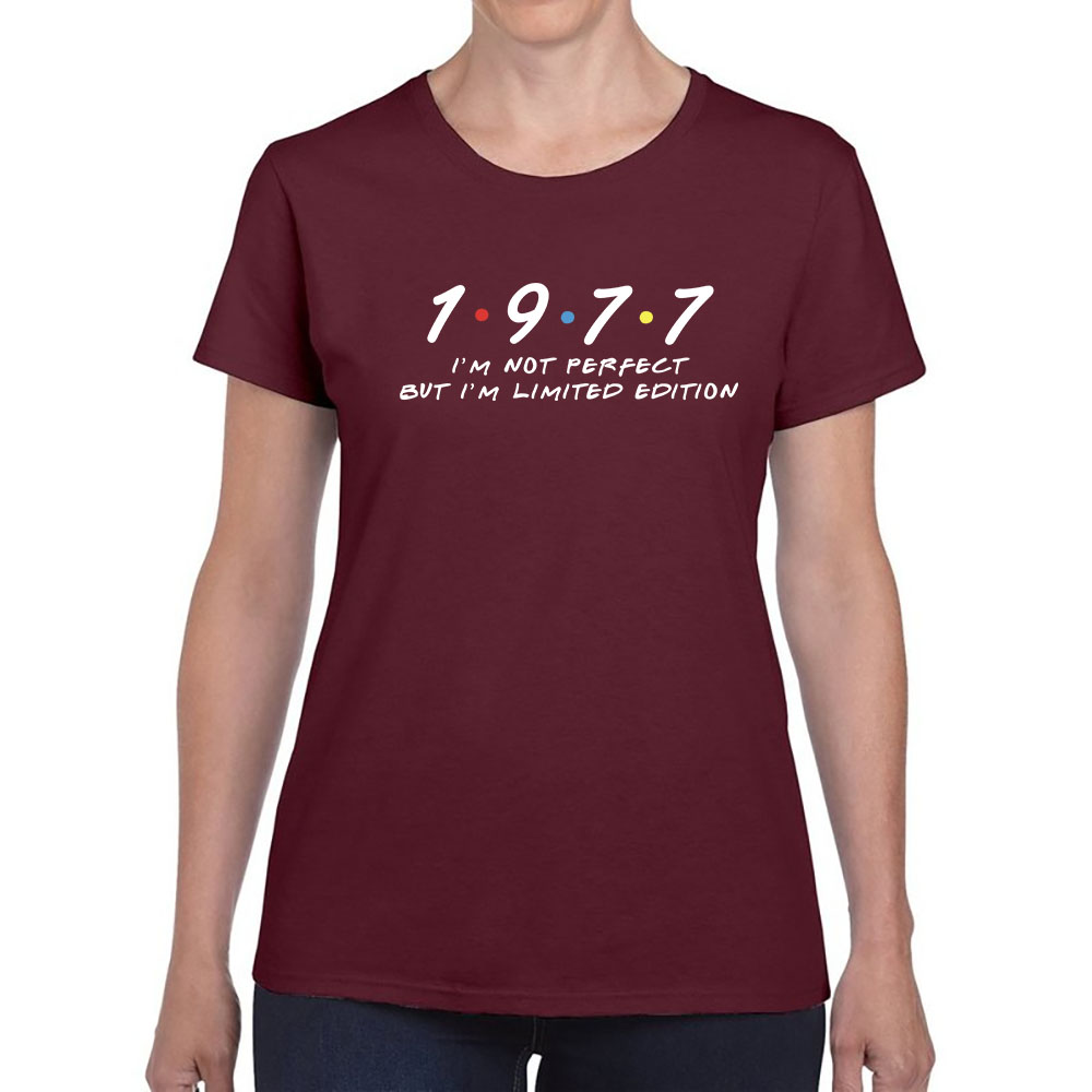 Not Perfect But Limited Edition 1977 Women's Birthday T-Shirt - variant image 1