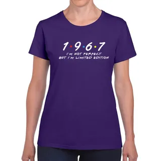 Not Perfect But Limited Edition 1967 Women's Birthday T-Shirt – Purple