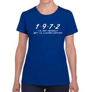 Not Perfect But Limited Edition 1972 Women's Birthday T-Shirt – Navy