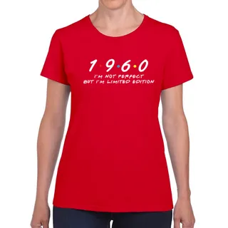 Not Perfect But Limited Edition 1960 Women's Birthday T-Shirt – Red