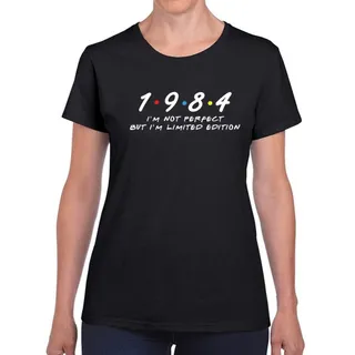 Not Perfect But Limited Edition 1984 Women's Birthday T-Shirt – Black