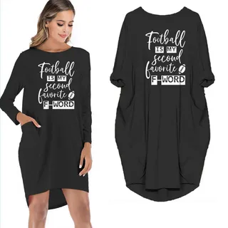 Football Is My Second Favorite F-Word Limited Edition Pocket Dess – Black
