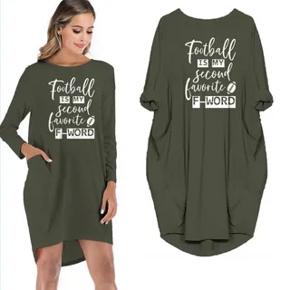 Football Is My Second Favorite F-Word Limited Edition Pocket Dess – Green