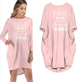 Football Is My Second Favorite F-Word Limited Edition Pocket Dess – Pink
