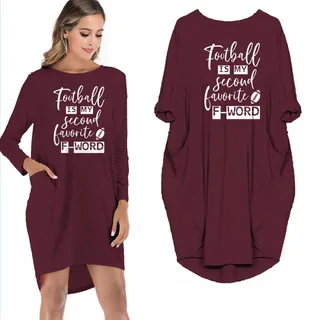 Football Is My Second Favorite F-Word Limited Edition Pocket Dess – Red
