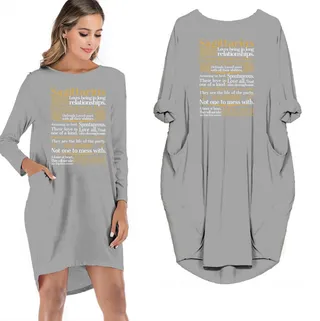 Sagittarius Limited Edition Pocket Dress – Grey