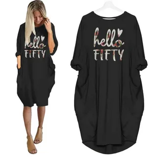 Hello Fifty Limited Edition Pocket Dress – Black