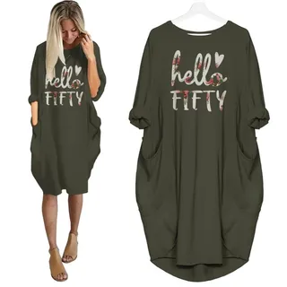 Hello Fifty Limited Edition Pocket Dress – Green