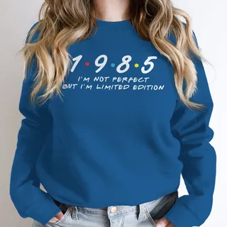 Not Perfect But Limited Edition 1985 Birthday Sweatshirt – Royal