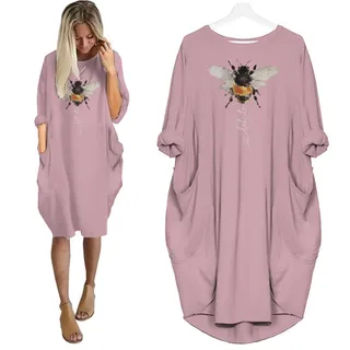 Let It Be Limited Edition Pocket Dress Hippie Clothes – Pink