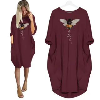 Let It Be Limited Edition Pocket Dress Hippie Clothes – Red