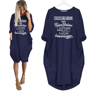 November Girls Limited Edition Pocket Dress – Blue