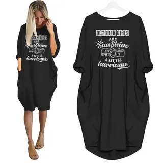 October Girls Limited Edition Pocket Dress – Black