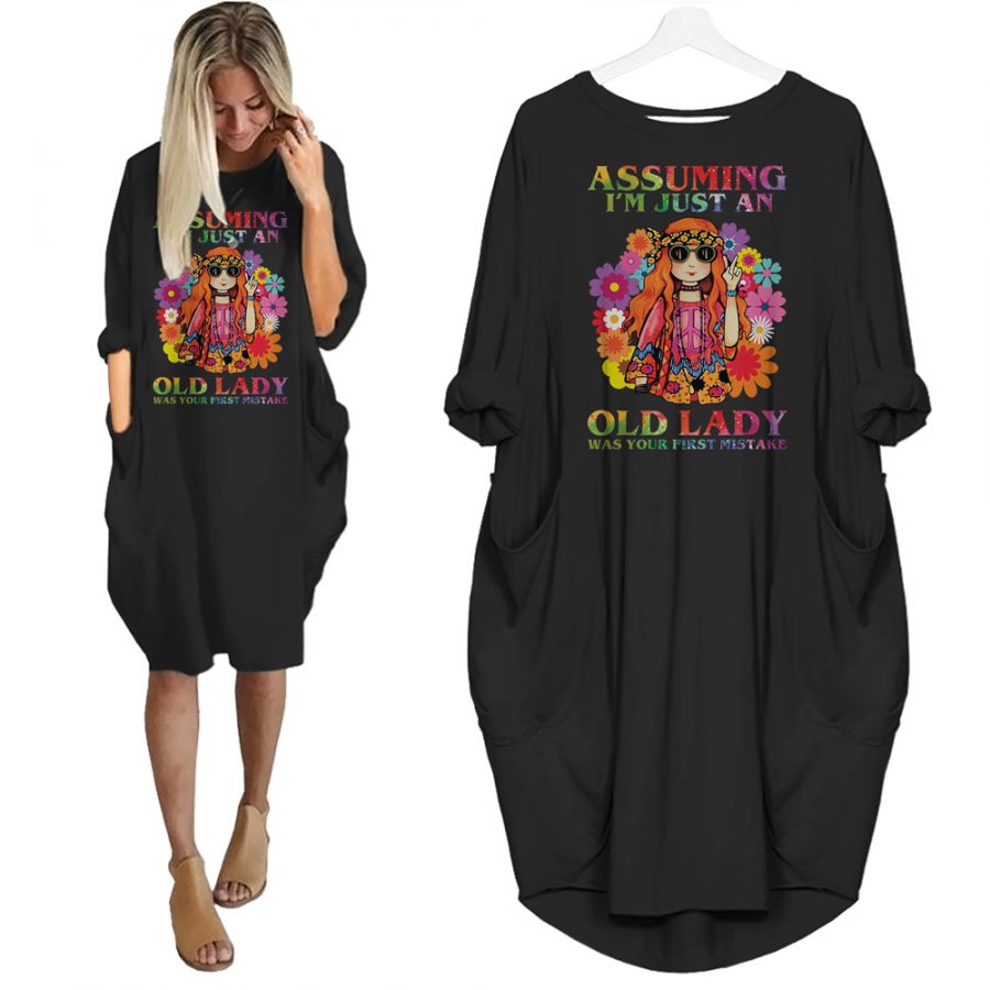 Assuming I'm Just An Old Lady Limited Edition Pocket Dress Hippie Clothes - variant image 1