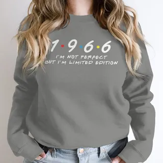 Not Perfect But Limited Edition 1966 Birthday Sweatshirt – Grey