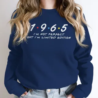 Not Perfect But Limited Edition 1965 Birthday Sweatshirt – Navy