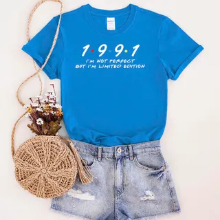 Not Perfect But Limited Edition 1991 Unique Birthday T-Shirt – Royal