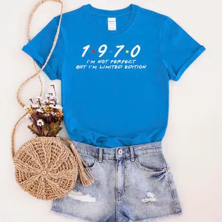 Not Perfect But Limited Edition 1970 Unique Birthday T-Shirt – Royal