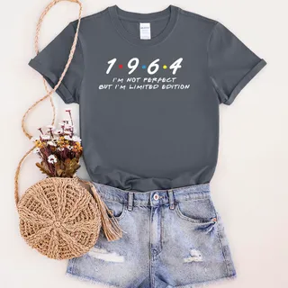 Not Perfect But Limited Edition 1964 Unique Birthday T-Shirt – Dark Heather