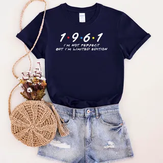 Not Perfect But Limited Edition 1961 Unique Birthday T-Shirt – Navy