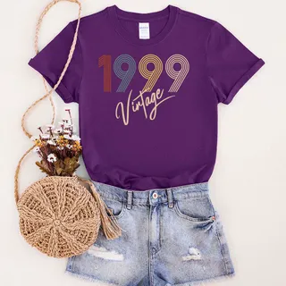 Limited Vintage 1999 Unique Birthday T-Shirt – Purple