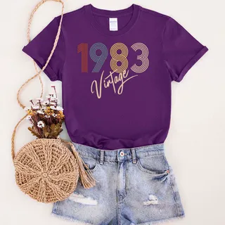 Limited Vintage 1983 Unique Birthday T-Shirt – Purple