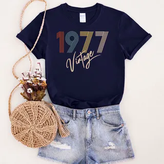 Limited Vintage 1977 Unique Birthday T-Shirt – Navy