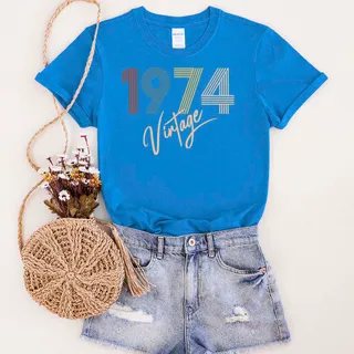 Limited Vintage 1974 Unique Birthday T-Shirt – Royal