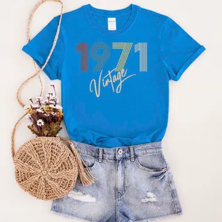 Limited Vintage 1971 Unique Birthday T-Shirt – Royal