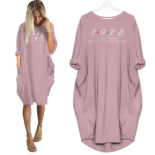 Not Perfect But Limited Edition 1978 Birthday Pocket Dress – Pink