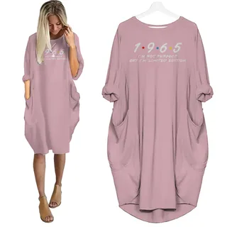 Not Perfect But Limited Edition 1965 Birthday Pocket Dress – Pink