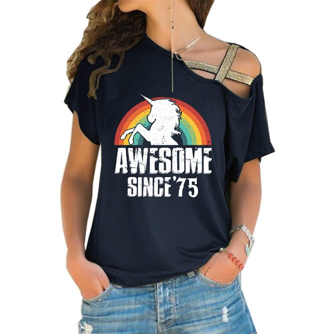 Birthday Shirts Awesome Since 1975 Limited Edition Off Shoulder Shirt - variant image 1
