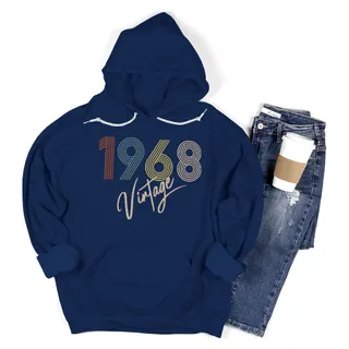 Limited Vintage 1968 Birthday Hoodie – Navy