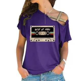 Best of 1980 Limited Edition Off Shoulder Shirt – Purple