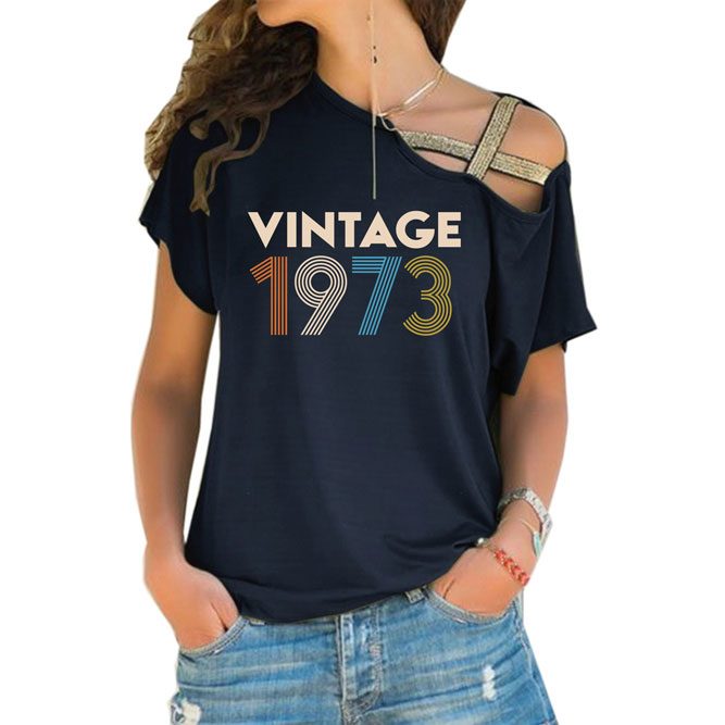 Birthday Shirts Vintage 1973 Limited Edition Off Shoulder Shirt - variant image 1