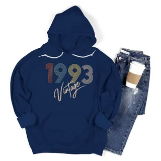 Limited Vintage 1993 Birthday Hoodie – Navy