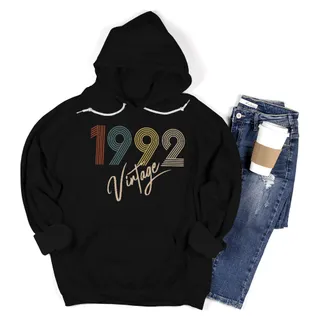 Limited Vintage 1992 Birthday Hoodie – Black