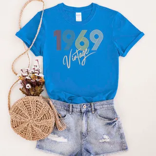 Limited Vintage 1969 Unique Birthday T-Shirt – Royal