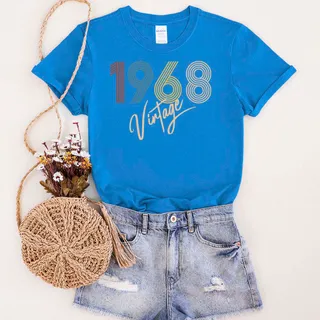 Limited Vintage 1968 Unique Birthday T-Shirt – Royal