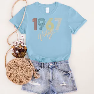 Limited Vintage 1967 Unique Birthday T-Shirt – Light Blue