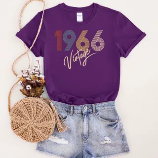 Limited Vintage 1966 Unique Birthday T-Shirt – Purple