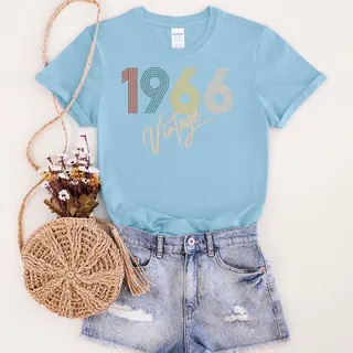 Limited Vintage 1966 Unique Birthday T-Shirt – Light Blue