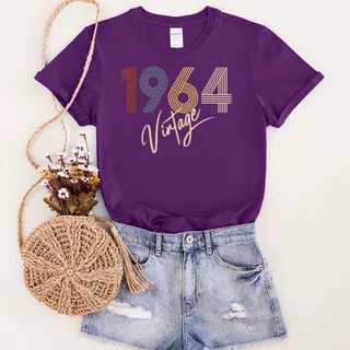 Limited Vintage 1964 Unique Birthday T-Shirt – Purple